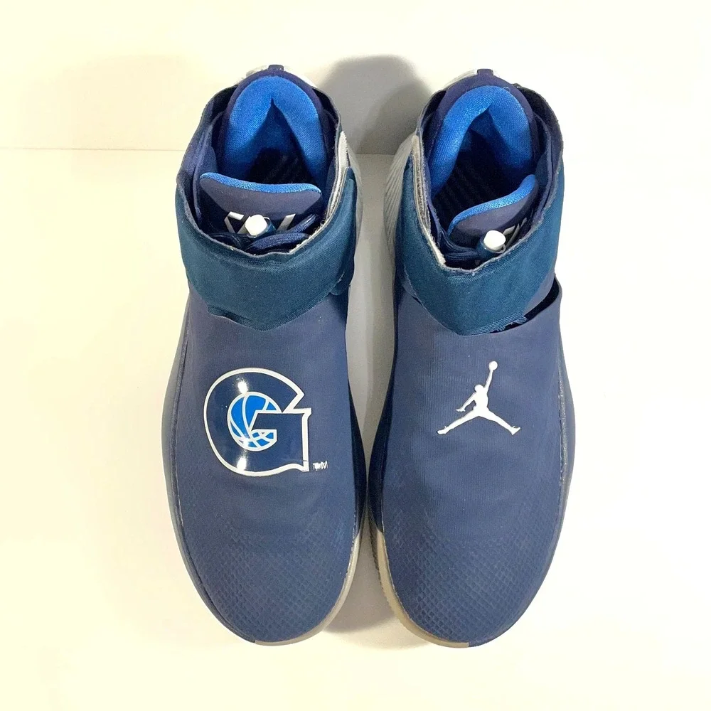Nike Mens Size 9 Jordan Why Not Zer0.1 Georgetown Navy/Grey/White AA2510-406